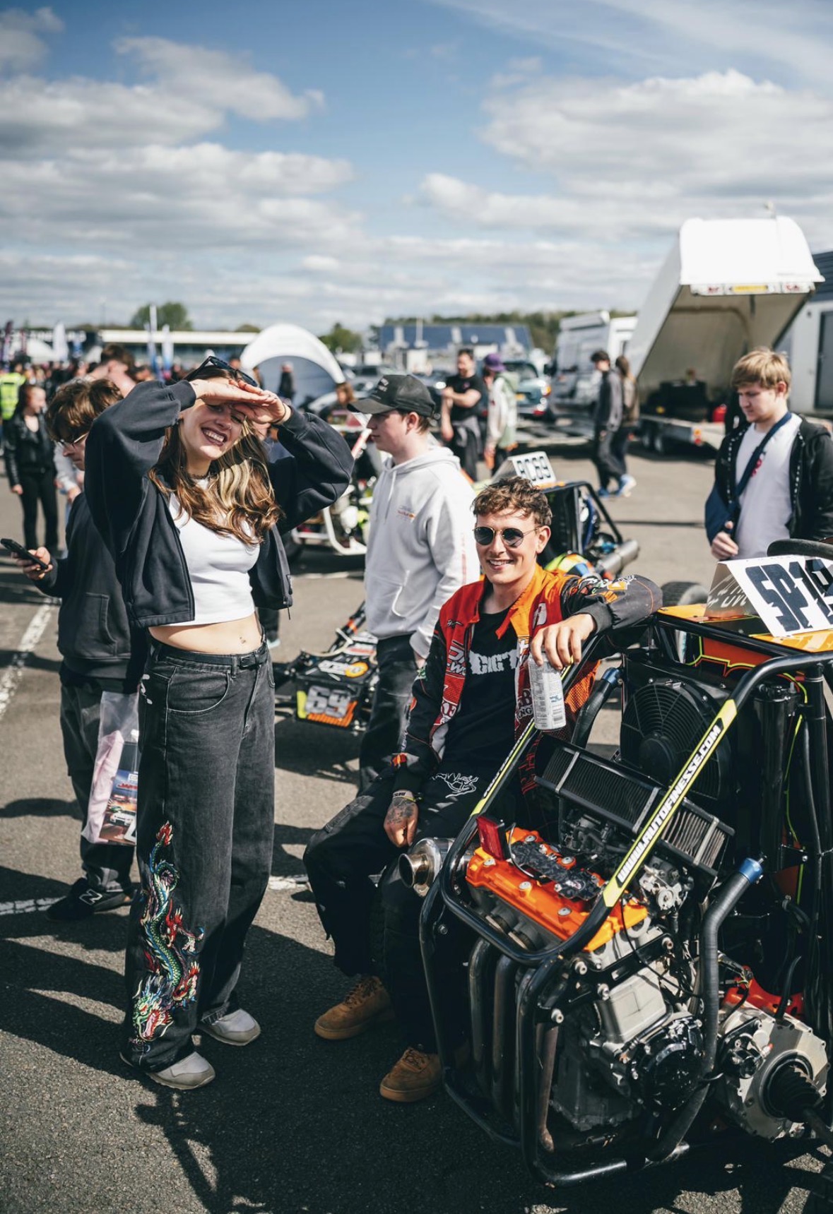 Paddock hangout at Autograss event